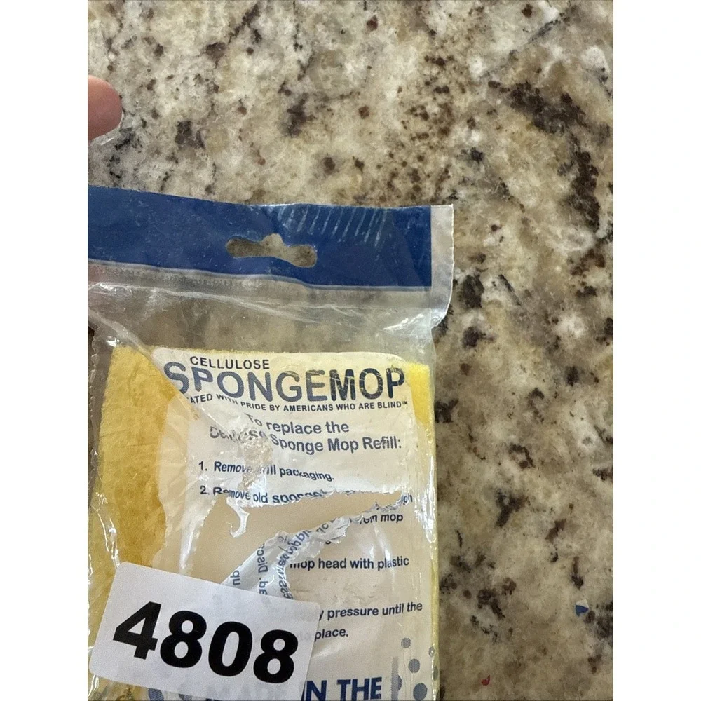 Cellulose Spongemop Refill Type G Yellow‎ Long Lasting Sponge Mop Opened 4808